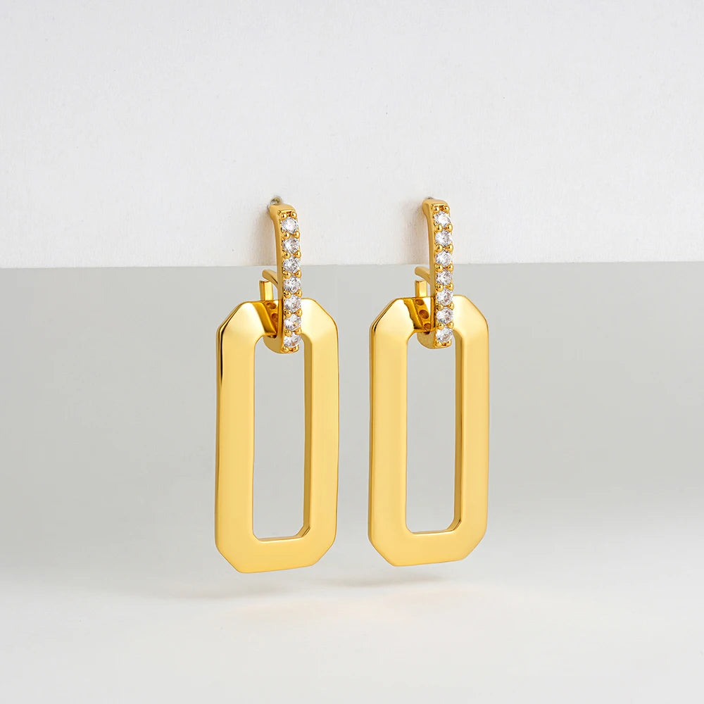 Classic Octagon cut Drop Earrings Classic Octagon cut Drop Earrings